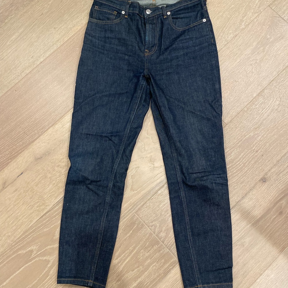 Everlane high rise skinny dark indigo denim jeans size 27 ankle